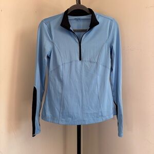 ZELOS Light Blue and Black Long Sleeve Top